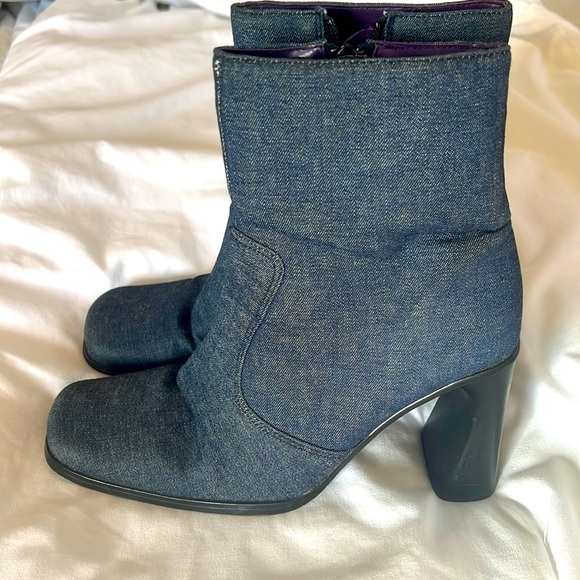 Add to bundle, I’ll send DISCOUNT! Denim boots! Size 7.5 - Picture 1 of 6